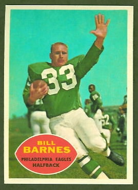 Bill Barnes 1960 Topps football card