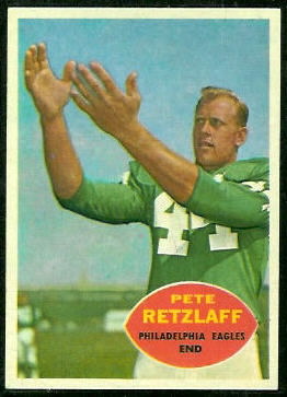 Pete Retzlaff 1960 Topps football card