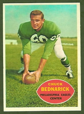 Chuck Bednarik 1960 Topps football card