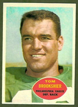 Tom Brookshier 1960 Topps football card