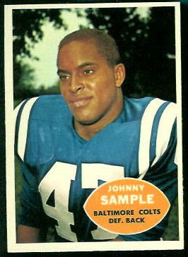 John Sample 1960 Topps football card John Sample 1960 Topps football card