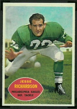 Jesse Richardson 1960 Topps football card