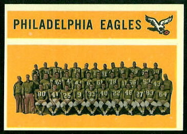 Philadelphia Eagles Team 1960 Topps football card