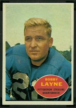 Bobby Layne 1960 Topps football card