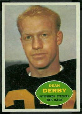 Dean Derby 1960 Topps football card