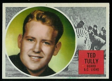 Ted Tully 1960 Topps CFL football card