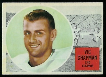 Vic Chapman 1960 Topps CFL football card