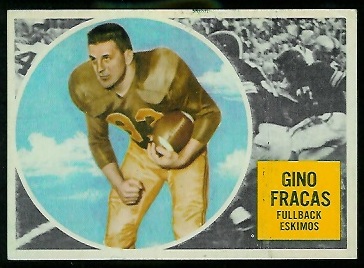 Gino Fracas 1960 Topps CFL football card