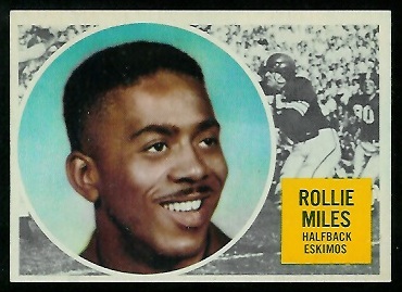 Rollie Miles 1960 Topps CFL football card Rollie Miles 1960 Topps CFL football card