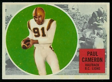 Paul Cameron 1960 Topps CFL football card