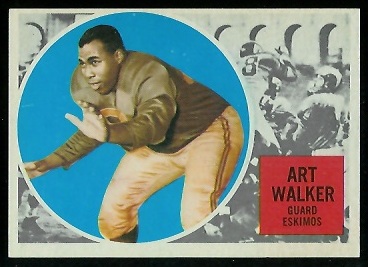 Art Walker 1960 Topps CFL football card