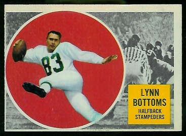 Lynn Bottoms 1960 Topps CFL football card