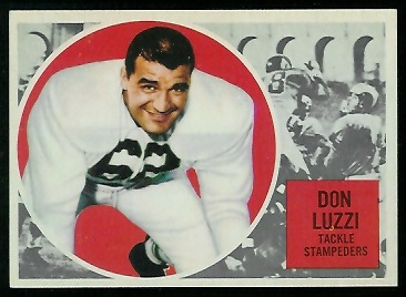 Don Luzzi 1960 Topps CFL football card