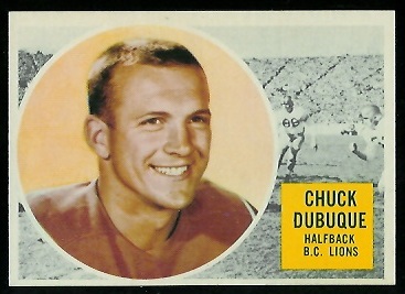 Chuck Dubuque 1960 Topps CFL football card