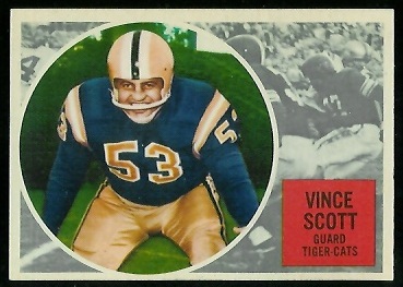 Vince Scott 1960 Topps CFL football card Vince Scott 1960 Topps CFL football card