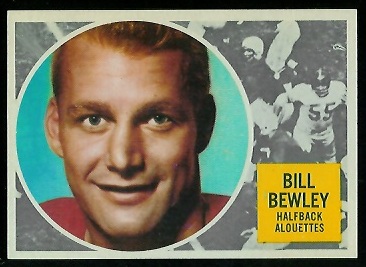 Bill Bewley 1960 Topps CFL football card