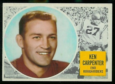 Ken Carpenter 1960 Topps CFL football card