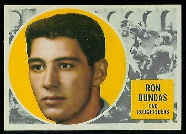 Ron Dundas 1960 Topps CFL football card