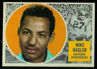 Mike Hagler 1960 Topps CFL football card