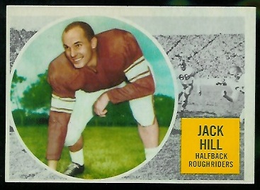 Jack Hill 1960 Topps CFL football card