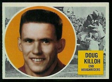 Doug Killoh 1960 Topps CFL football card