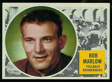 Bob Marlow 1960 Topps CFL football card