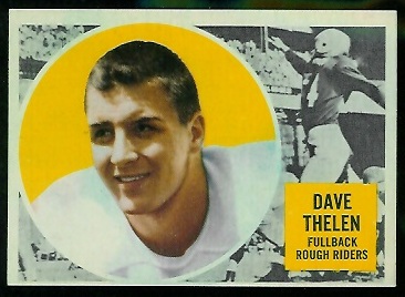 Dave Thelen 1960 Topps CFL football card