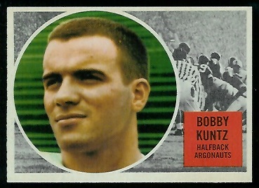 Bobby Kuntz 1960 Topps CFL football card