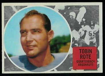 Tobin Rote 1960 Topps CFL football card