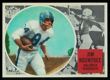 Jim Rountree 1960 Topps CFL football card