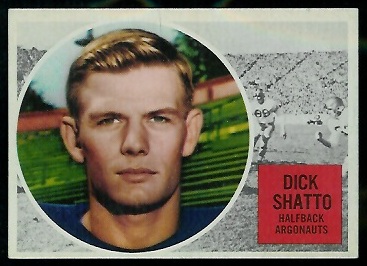 Dick Shatto 1960 Topps CFL football card