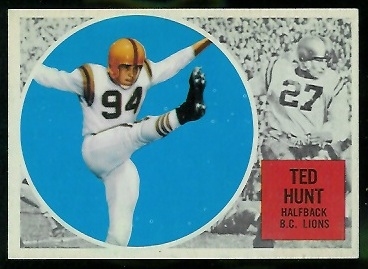 Ted Hunt 1960 Topps CFL football card
