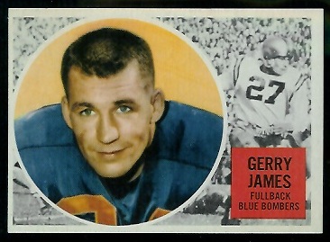 Gerry James 1960 Topps CFL football card Gerry James 1960 Topps CFL football card