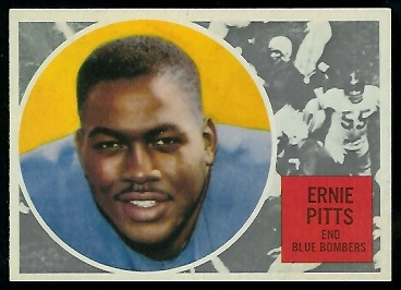 Ernie Pitts 1960 Topps CFL football card Ernie Pitts 1960 Topps CFL football card