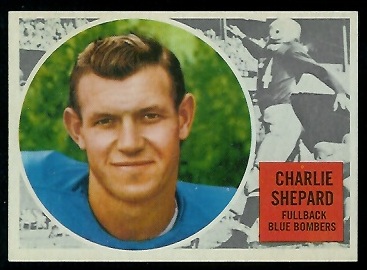 Charlie Shepard 1960 Topps CFL football card