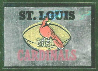 St. Louis Cardinals 1960 Topps Metallic Stickers football card