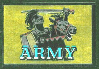 Army Cadets 1960 Topps Metallic Stickers football card