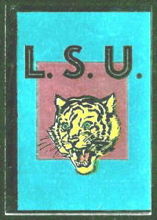 LSU Tigers 1960 Topps Metallic Stickers football card