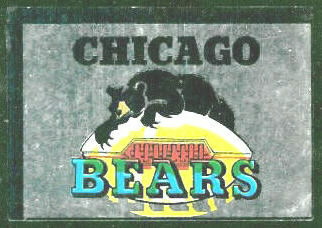 Chicago Bears 1960 Topps Metallic Stickers football card