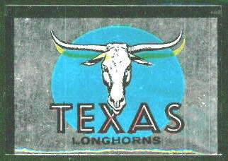 Texas Longhorns 1960 Topps Metallic Stickers football card