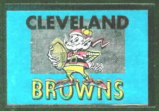 Cleveland Browns 1960 Topps Metallic Stickers football card