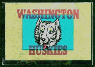 Washington Huskies 1960 Topps Metallic Stickers football card