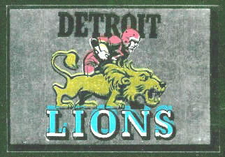 Detroit Lions 1960 Topps Metallic Stickers football card