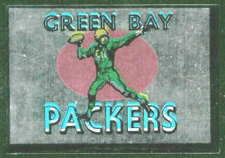 Green Bay Packers 1960 Topps Metallic Stickers football card