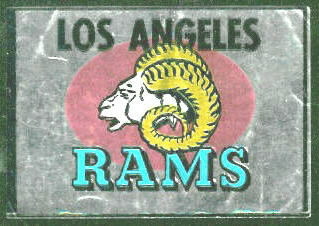 Los Angeles Rams 1960 Topps Metallic Stickers football card