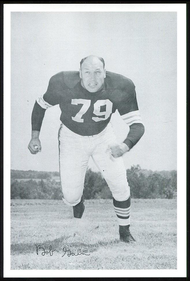 Bob Gain 1961 Browns Team Issue 6x9 football card