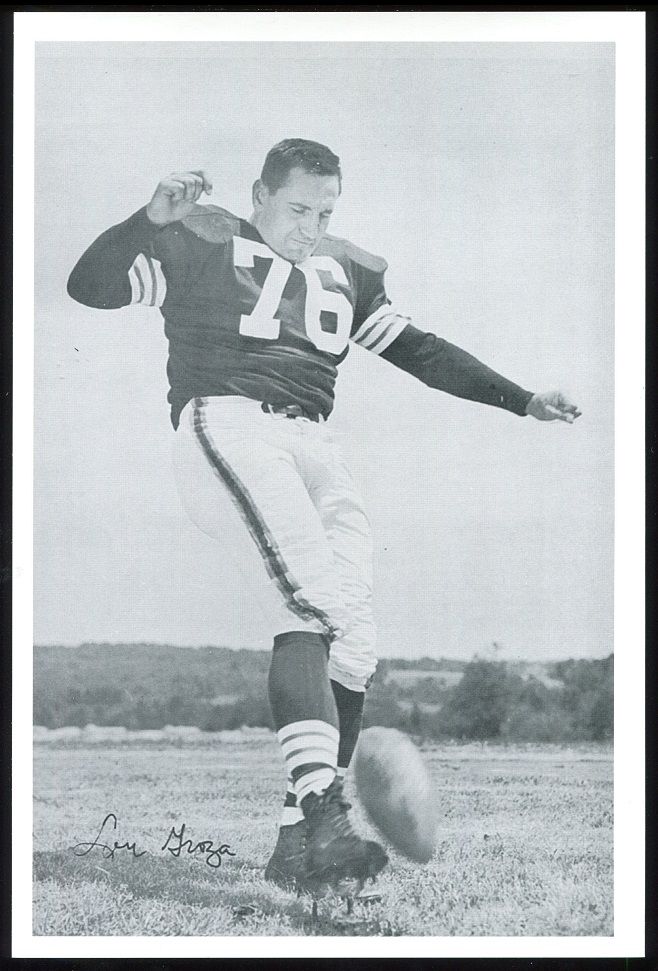 Lou Groza 1961 Browns Team Issue 6x9 football card