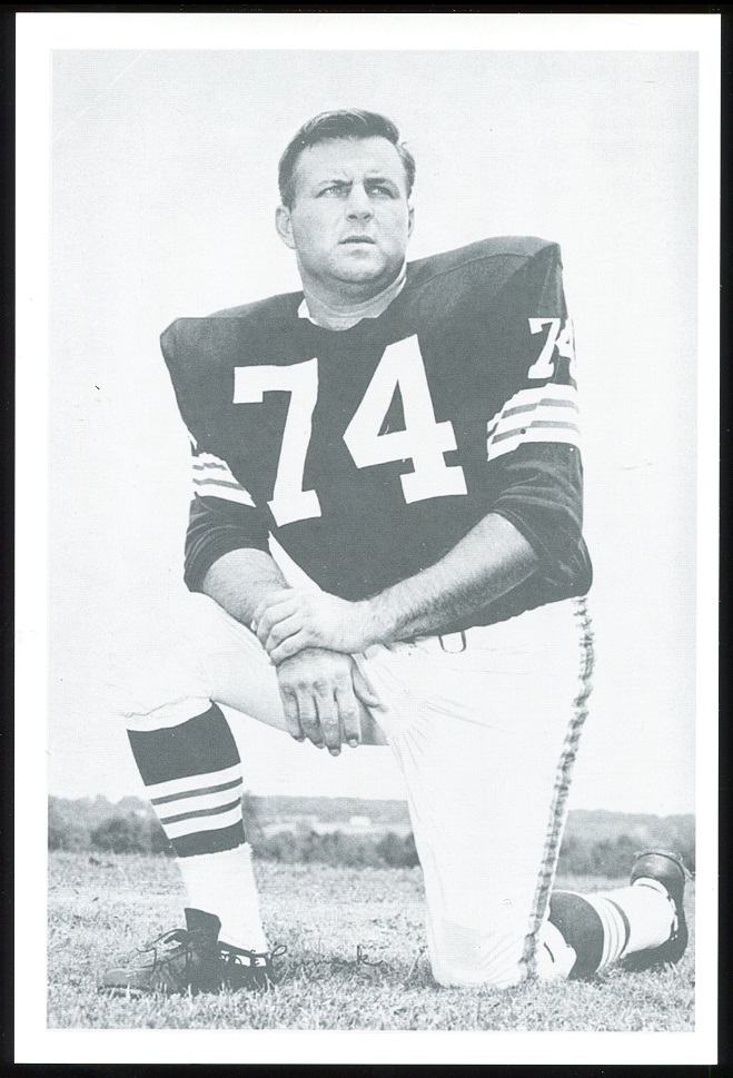 Mike McCormack 1961 Browns Team Issue 6x9 football card