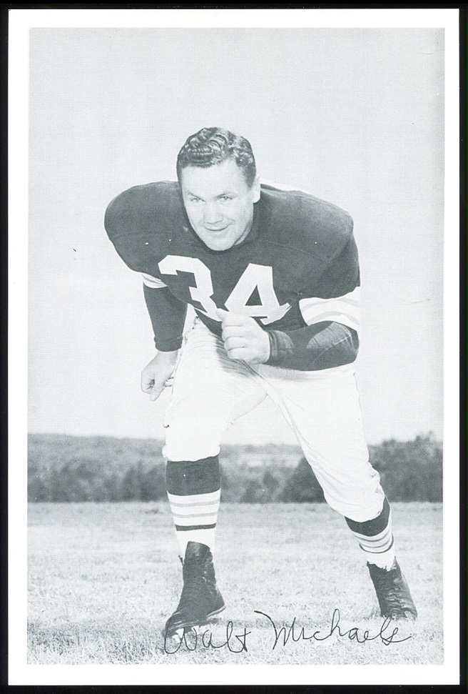 Walt Michaels 1961 Browns Team Issue 6x9 football card