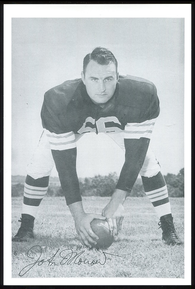 John Morrow 1961 Browns Team Issue 6x9 football card